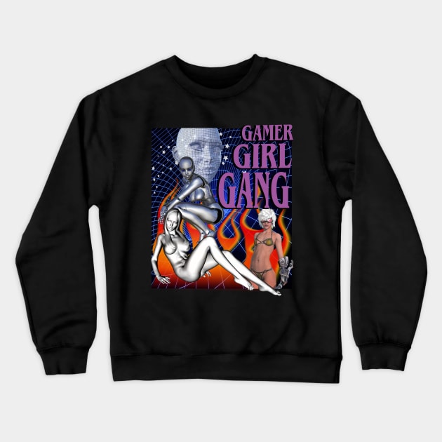 Gamer Girl Gang Crewneck Sweatshirt by blueversion